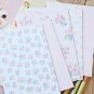 Pink Stripe mix floral & deco postcard blanks
