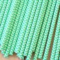 Light Aqua Chevron paper straws