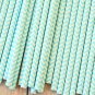 Light Blue Chevron paper straws