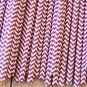 Purple Chevron paper straws