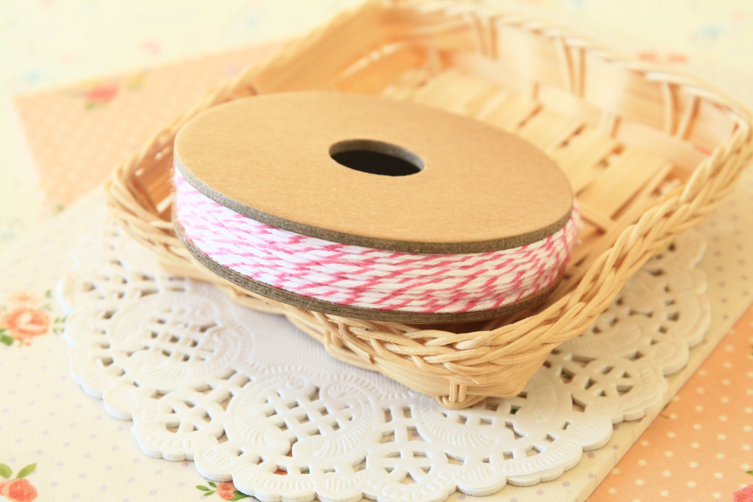 Raspberry Divine Twine 20yd string spool
