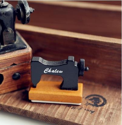 Anticca Poulain Sewing Machine Rubber Stamp