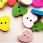 Hearts Mix Colour wooden buttons 20pc set