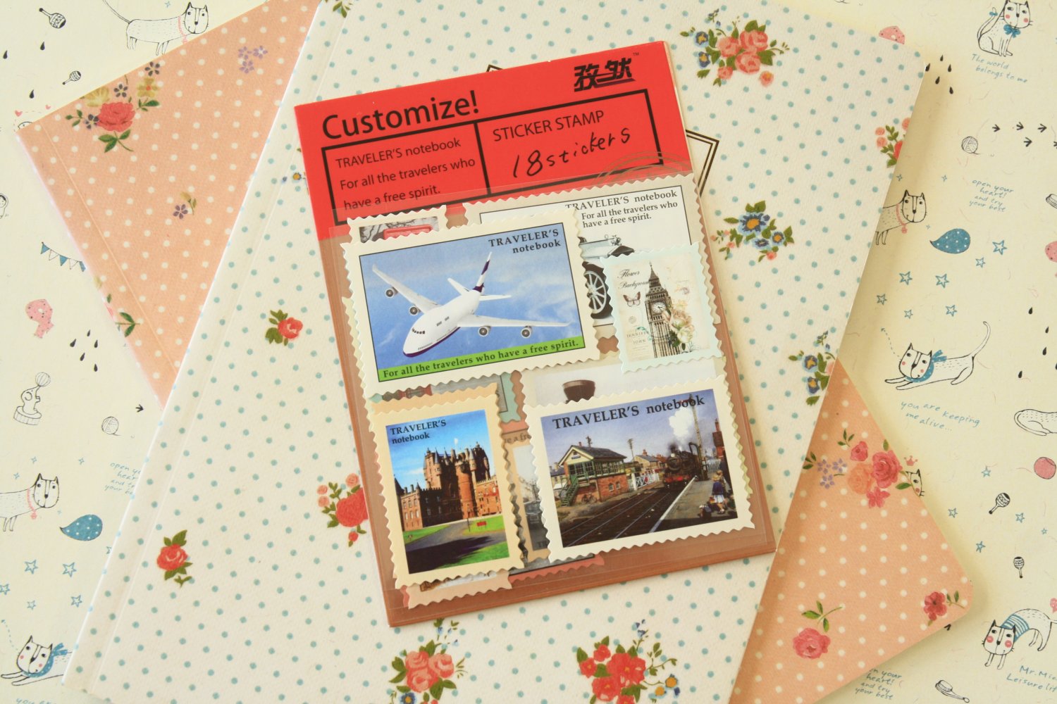 Set 02 Travellers Notebook deco stamp stickers