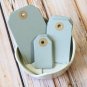Medium Silver Grey reinforced luggage gift tags