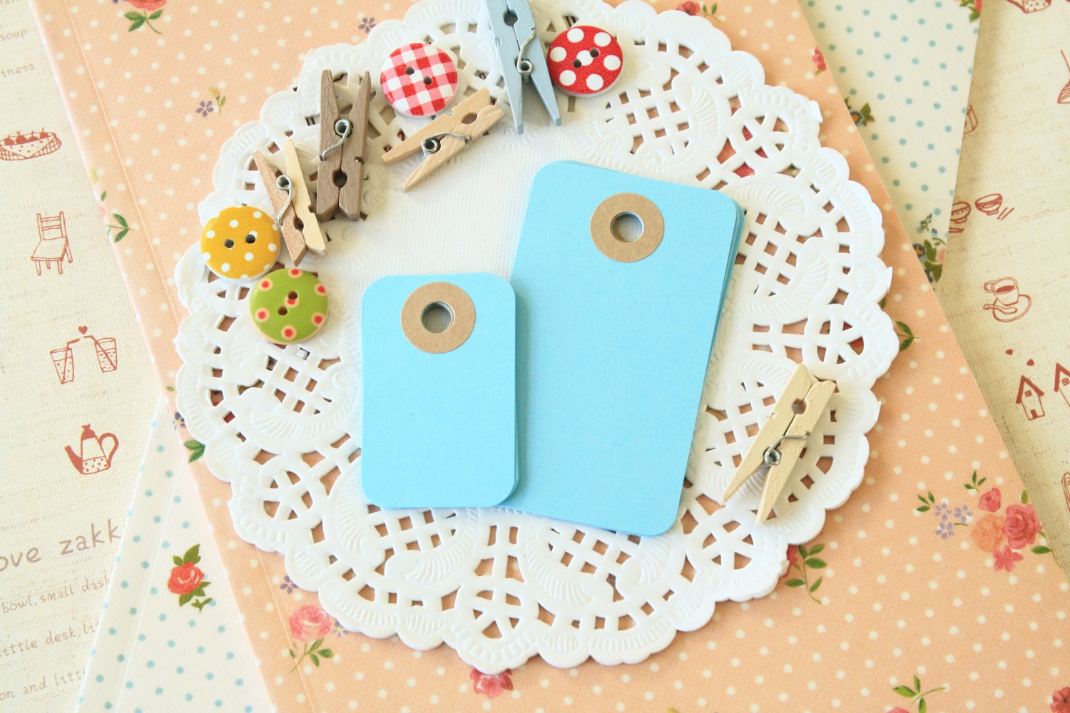 Celestial Blue midi rounded gift tags