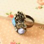 Guess Rose faux charm gems novelty ring
