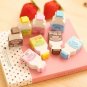 Banana & Choco Daily Milk cartoon Erasers Set