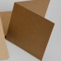 Square Kraft Brown cardmaking blanks