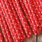 Solid Red Swiss Dots paper straws