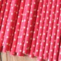 Solid Hot Pink Swiss Dots paper straws