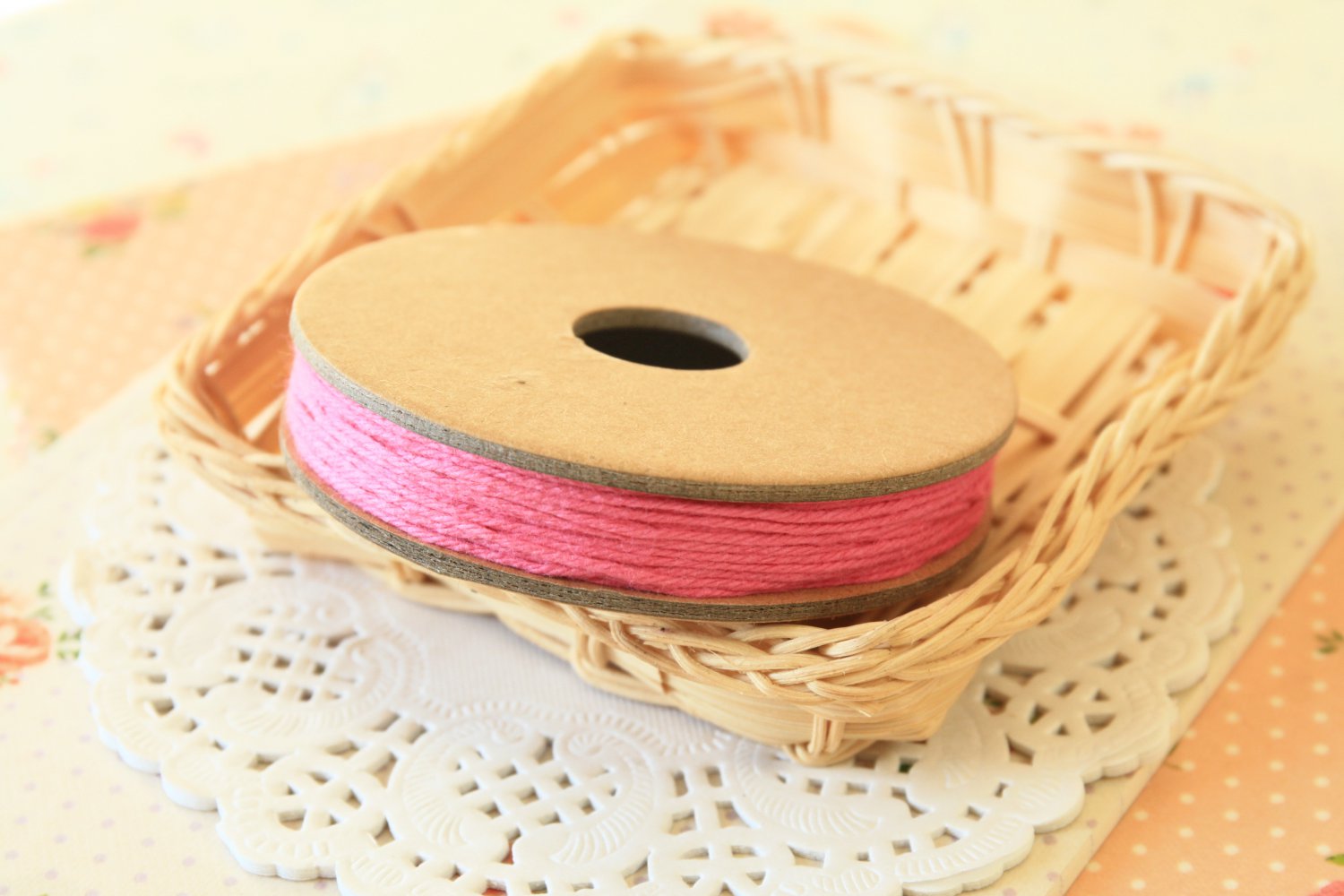 Deep Pink Solid Divine Twine 20yd string spool
