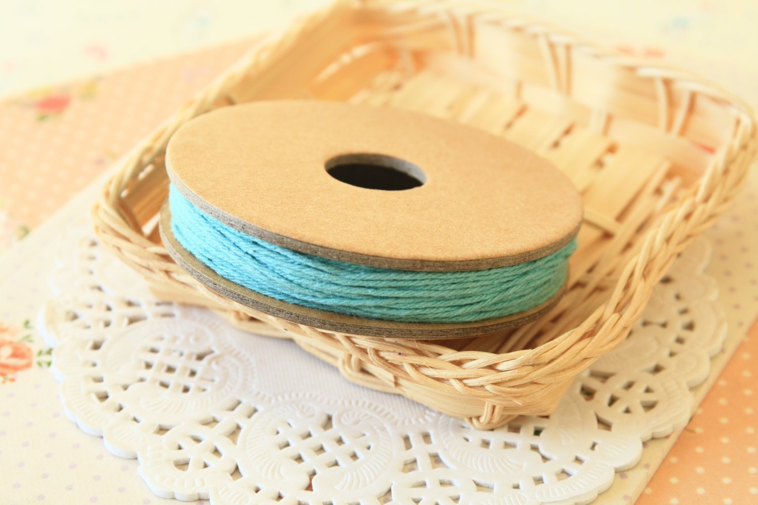 Teal Blue Solid Divine Twine 20yd string spool