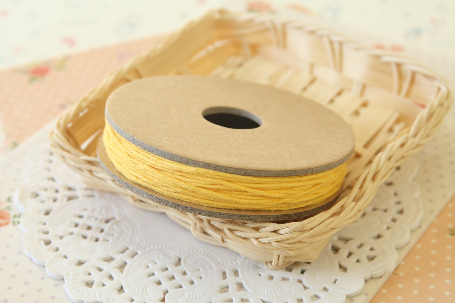 Yellow Solid Divine Twine 20yd string spool
