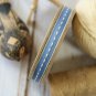 East of India Dark Blue Thin Stitched ribbon