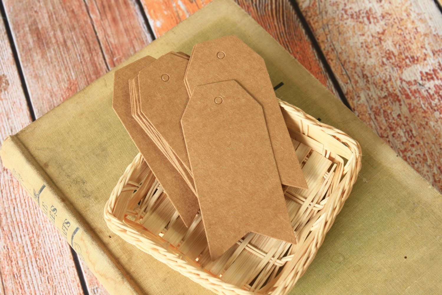 Flag Shape DIY Collection Kraft Brown tags