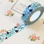 Aqua Birds Classiky Ten to Sen Cartoon Washi Tape Set