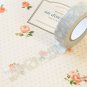 Silver Flowers Classiky Ten to Sen Cartoon Washi Tape Set