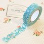 Light Blue Flowers Classiky Ten to Sen Cartoon Washi Tape Set