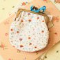 Pink Ditsy Owl Vintage Floral Clasp Purse