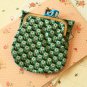 Green Ditsy Owl Vintage Floral Clasp Purse