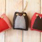 3pc Mix Set Owl ornaments