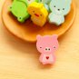 Cartoon Animals Mini Erasers Set