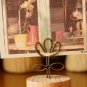 Flower Wood Memo Clip Card Holder