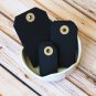 Small Black reinforced luggage gift tags