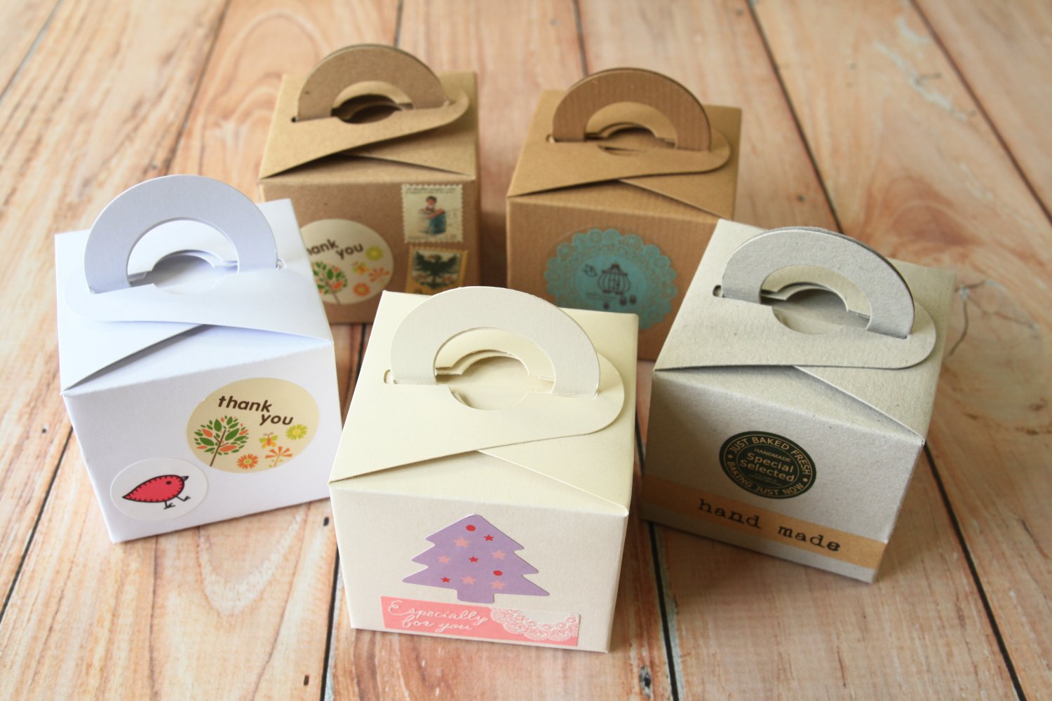 Mix Set Square Favour boxes