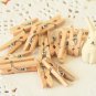 Plain Natural Mini Wood Pegs Clips