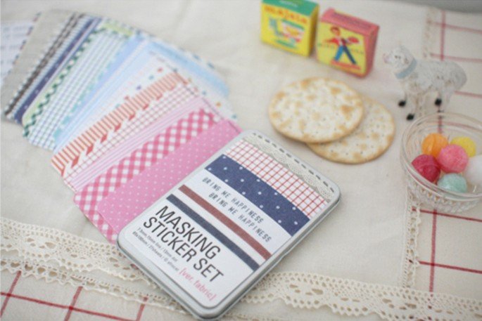 Fabric masking stickers set