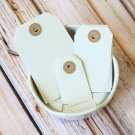 Small Ivory Magnolia reinforced luggage gift tags