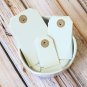 Small Ivory Magnolia reinforced luggage gift tags