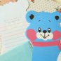 Blue Bear cartoon animal shaped letter set