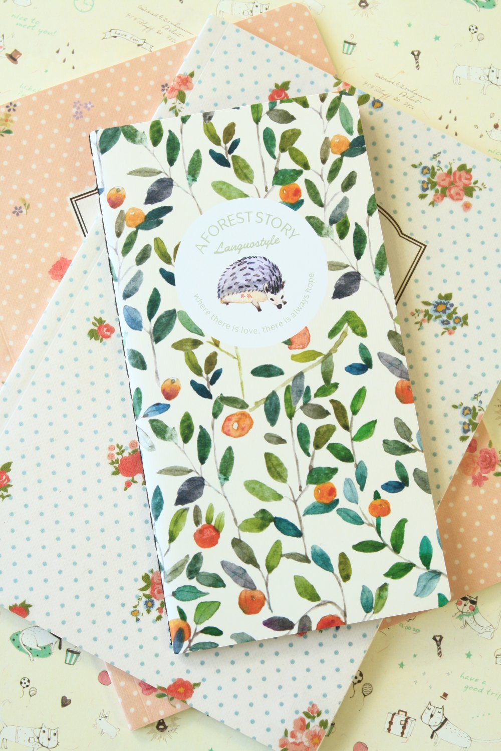 Hedgehog A Forest Story kraft paper notebook