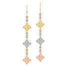 Prateek Export 18k Yellow Gold 0.06 Ct Diamond Drop Earrings