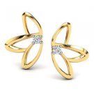 Prateek Export 14k Yellow Gold 0.4 CT Diamond Stud Earrings