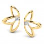 Prateek Export 14k Yellow Gold 0.4 CT Diamond Stud Earrings
