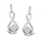 Prateek Export 18k White Gold 0.0999 Ct Diamond Drop Earrings