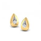 Prateek Export 14k Yellow Gold 0.05 Ct Diamond Drop Earrings