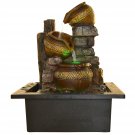 Home Decor Indoor Outdoor Decorative Water Drop Table Top Water Fountain (21cmX18cmX29cm)