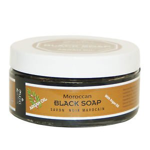 6 Pack Moroccan Black Soap PLUS  Kessa Exfoliating Glove