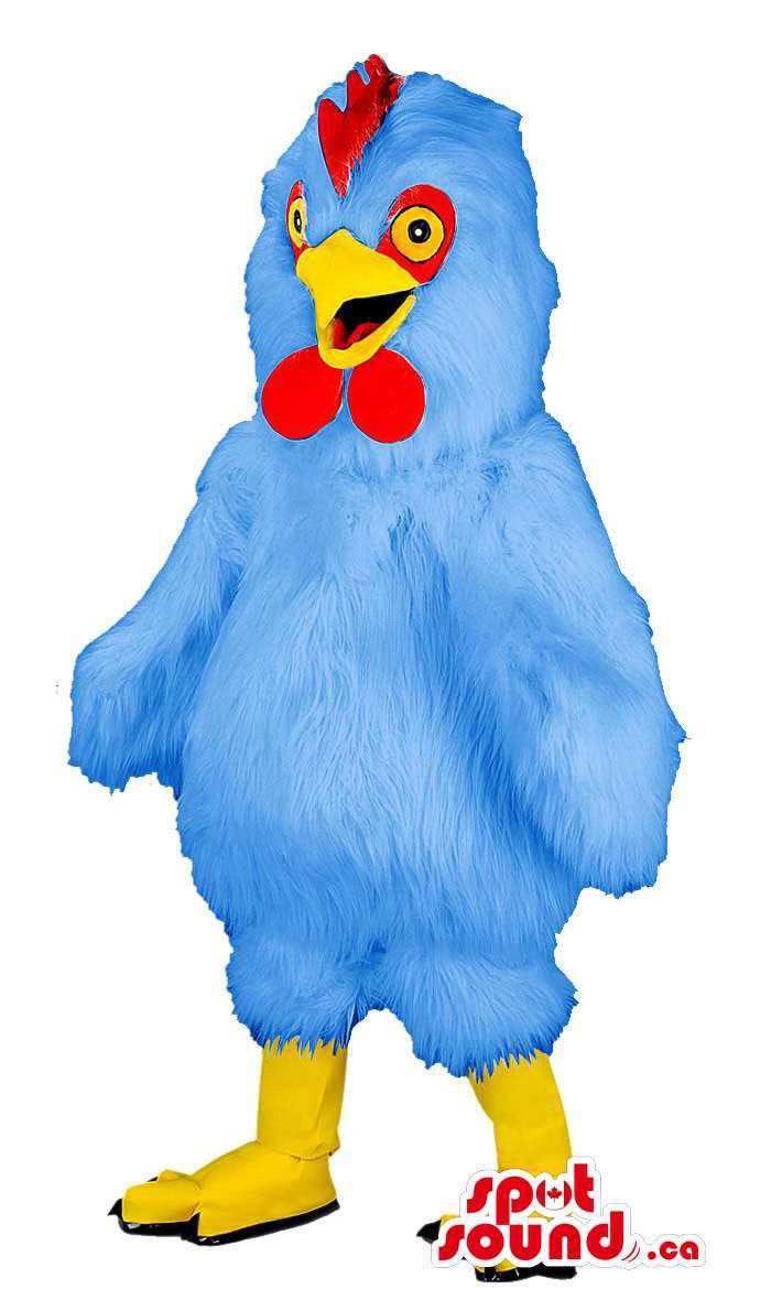 Customised Blue Chicken Or Hen Animal Farm Plush Mascot SpotSound Canada