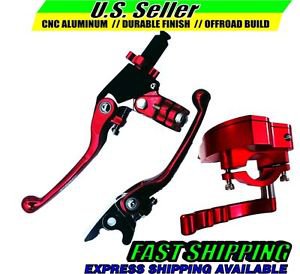 Suzuki ATV Throttle & Lever Set Clutch Brake RED LTZ400 LTR450 LTZ250 *NICE*