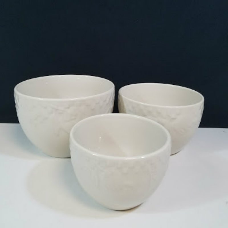 Signature Housewares Nesting Ivory Bowls Set of 3