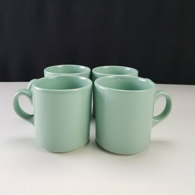 Lynns Stoneware Teal Mugs Set of 4