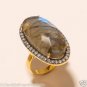 925 SOLID SILVER BRONZE HANDMADE TURKISH RING LABMADE BLUE GEMSTONE CZ SIZE 6