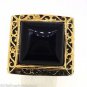 925 STERLING SILVER HANDMADE VINTAGE ESTATE RING BLACK ONYX GEMSTONE SIZE 8.75