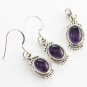 925 SOLID STERLING SILVER HANDMADE LAPIS GEMSTONE RING EARRING PENDANT SET